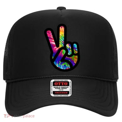 Retro Peace Sign Hand Hat