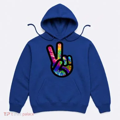 Retro Peace Sign Hand Hoodie