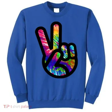 Retro Peace Sign Hand Sweatshirt