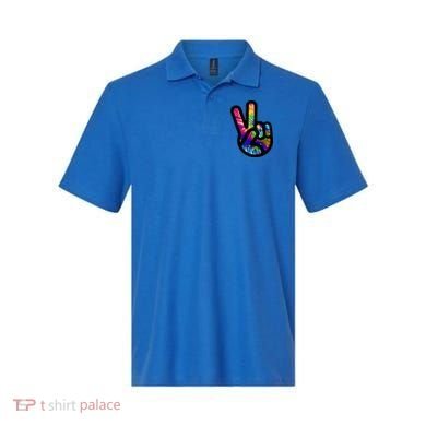 Retro Peace Sign Hand Polo