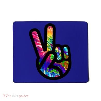 Retro Peace Sign Hand Mousepad