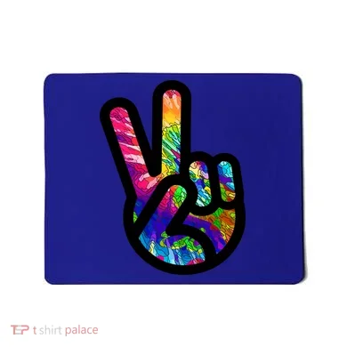 Retro Peace Sign Hand Mousepad