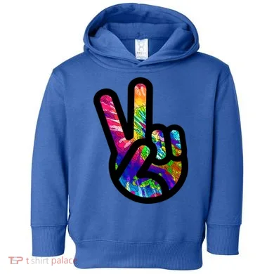 Retro Peace Sign Hand Toddler Hoodie
