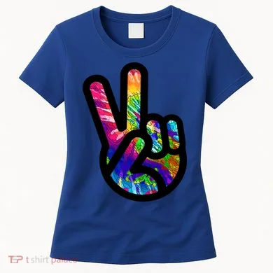 Retro Peace Sign Hand Women's T-Shirt