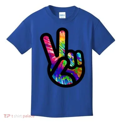 Retro Peace Sign Hand Kids T-Shirt