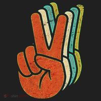 Retro Peace Symbol Hand Women's Sweatshirt thumb 2