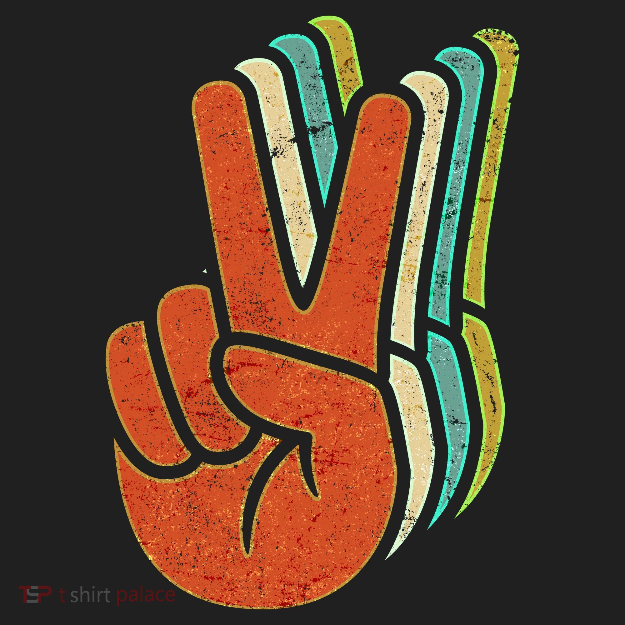 Retro Peace Symbol Hand Women's Sweatshirt