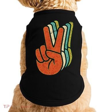 Retro Peace Symbol Hand Doggie Tank
