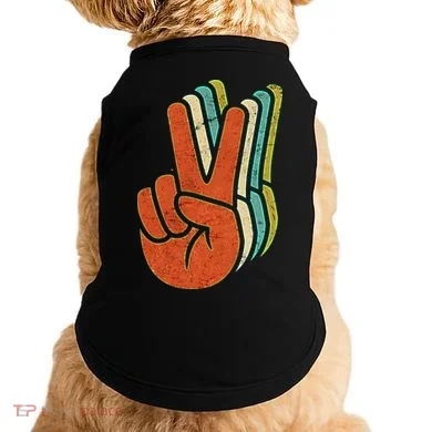 Retro Peace Symbol Hand Doggie Tank