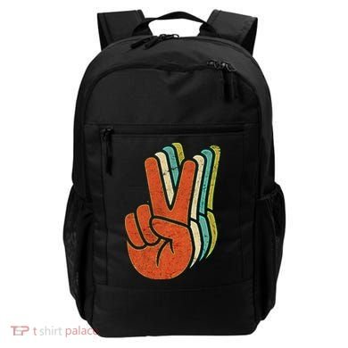 Retro Peace Symbol Hand Backpack