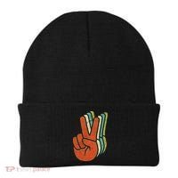 Retro Peace Symbol Hand Beanie thumb 0