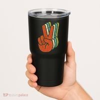 Retro Peace Symbol Hand Tumbler thumb 2