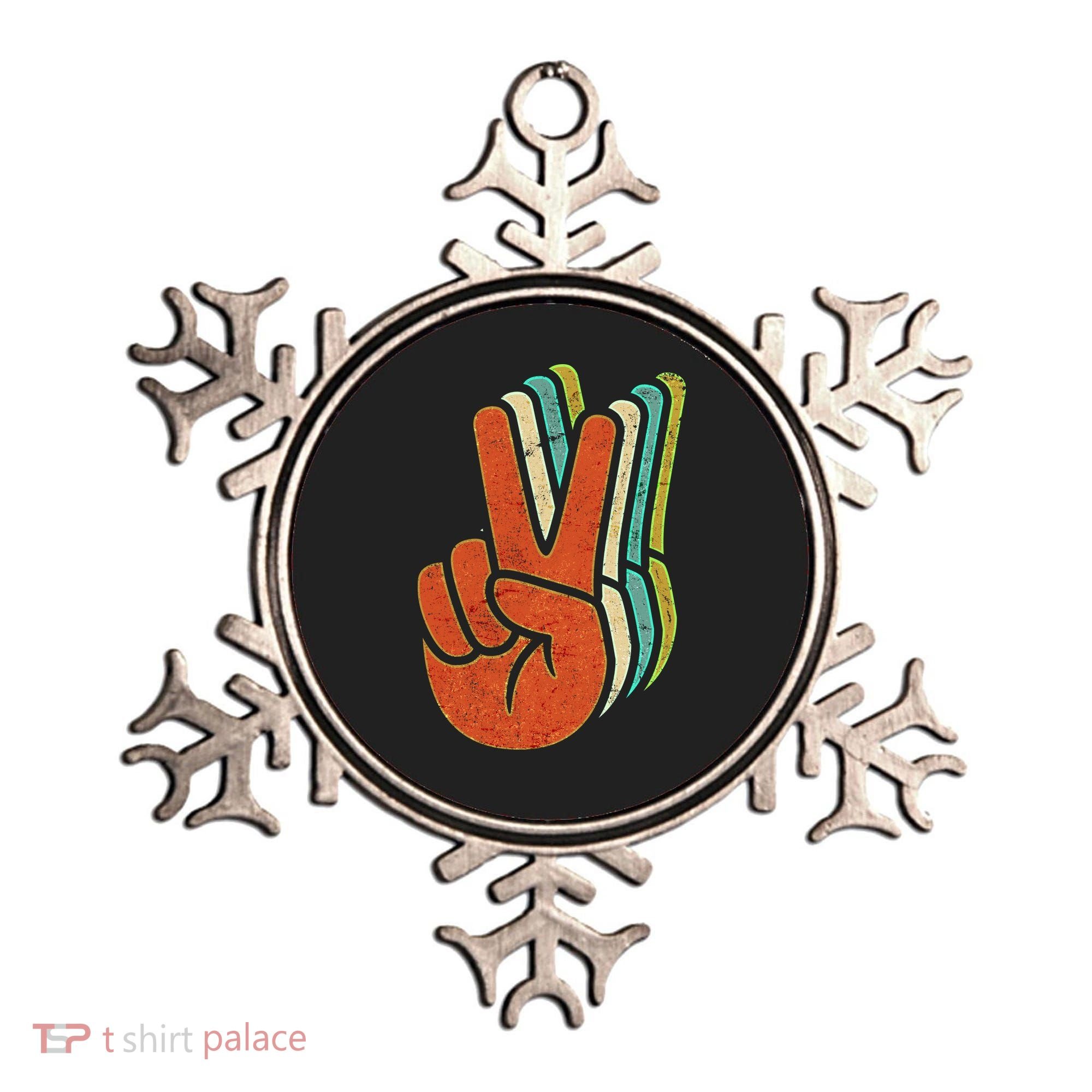 Retro Peace Symbol Hand Ornament