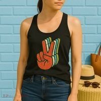 Retro Peace Symbol Hand Women's Tank Top thumb 2