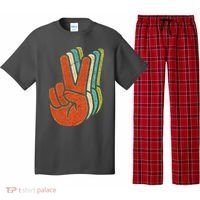 Retro Peace Symbol Hand Pajama Set thumb 0
