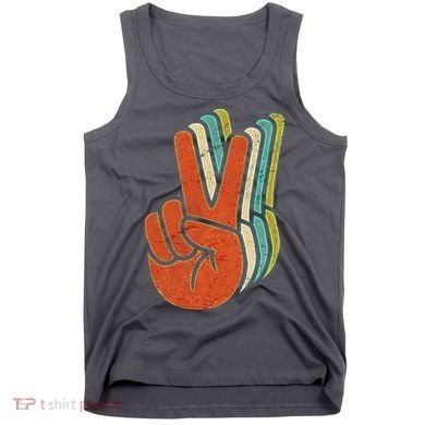 Retro Peace Symbol Hand Tank Top