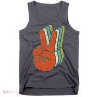 Retro Peace Symbol Hand Tank Top thumb 0