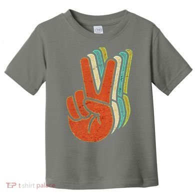 Retro Peace Symbol Hand Toddler T-Shirt