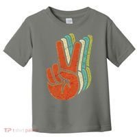 Retro Peace Symbol Hand Toddler T-Shirt thumb 0