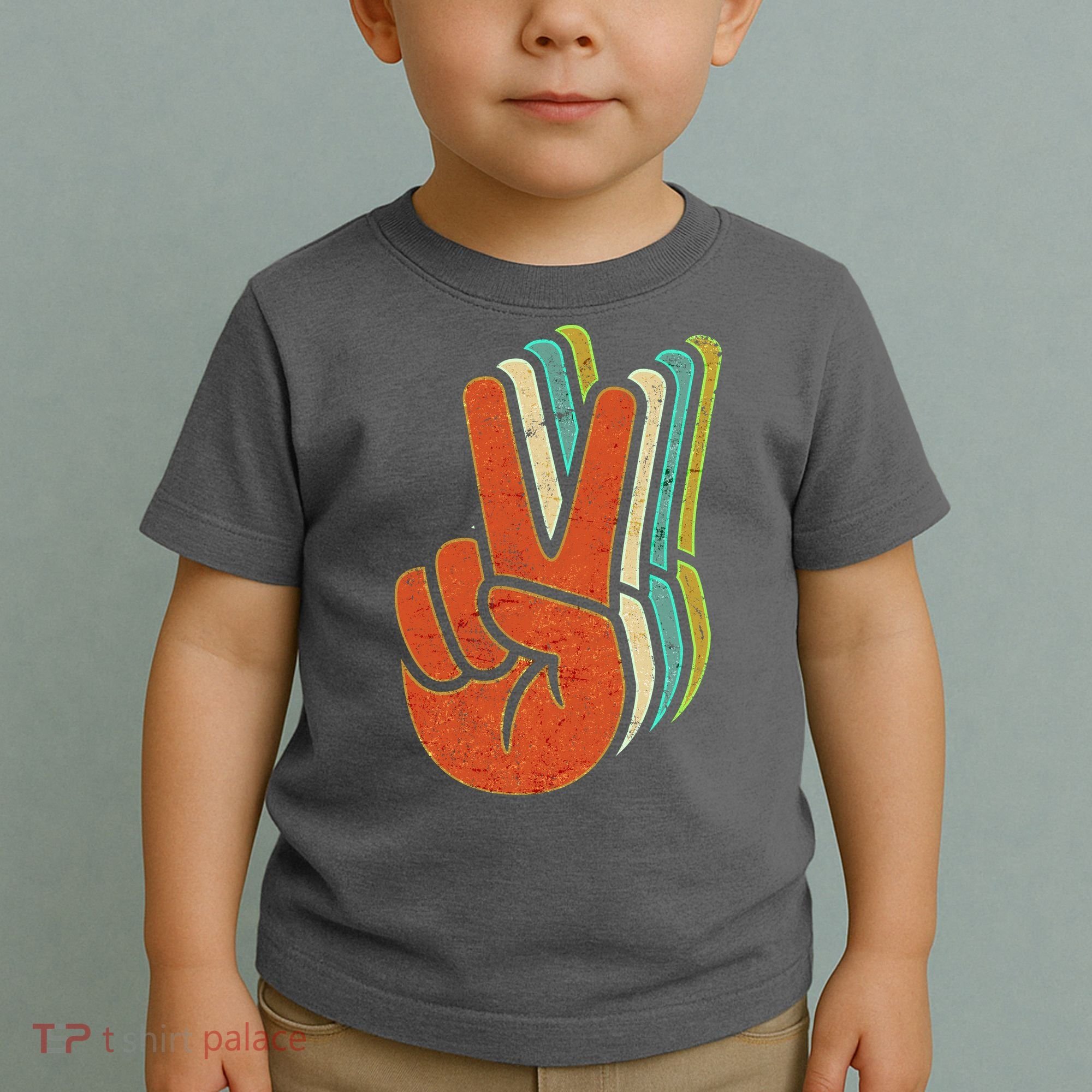 Retro Peace Symbol Hand Toddler T-Shirt