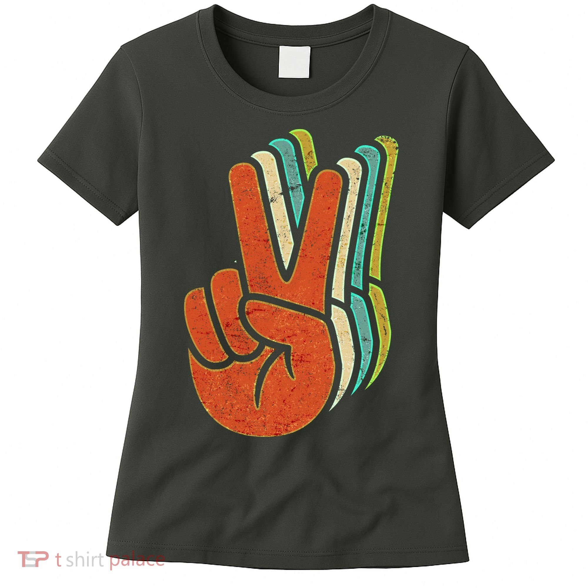 Retro Peace Symbol Hand Women's T-Shirt