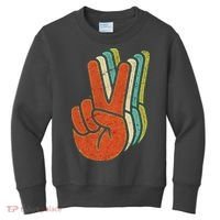 Retro Peace Symbol Hand Kids Sweatshirt thumb 0