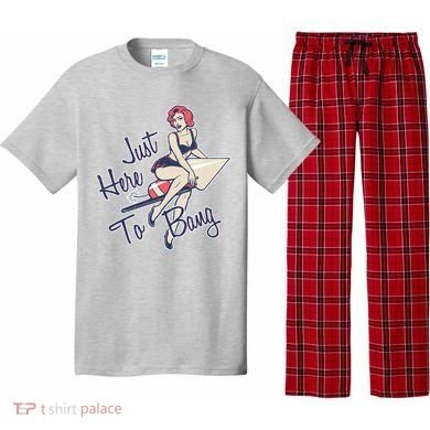 Retro Pin Up Just Here To Bang Pajama Set
