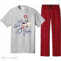 Retro Pin Up Just Here To Bang Pajama Set thumb 0