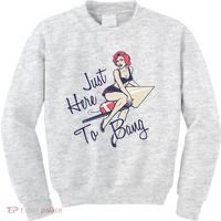 Retro Pin Up Just Here To Bang Kids Sweatshirt thumb 0