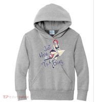 Retro Pin Up Just Here To Bang Kids Hoodie thumb 0