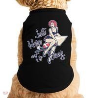 Retro Pin Up Just Here To Bang Doggie Tank thumb 0