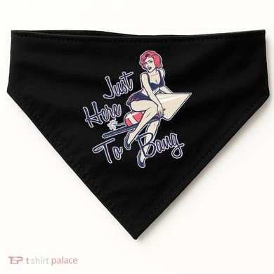 Retro Pin Up Just Here To Bang USA-Made Doggie Bandana