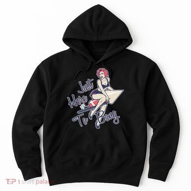 Retro Pin Up Just Here To Bang Hoodie