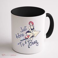 Retro Pin Up Just Here To Bang Coffee Mug thumb 1