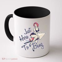 Retro Pin Up Just Here To Bang Coffee Mug thumb 0
