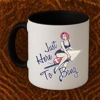 Retro Pin Up Just Here To Bang Coffee Mug thumb 2