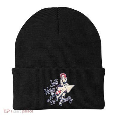 Retro Pin Up Just Here To Bang Beanie