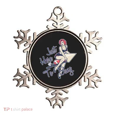 Retro Pin Up Just Here To Bang Ornament