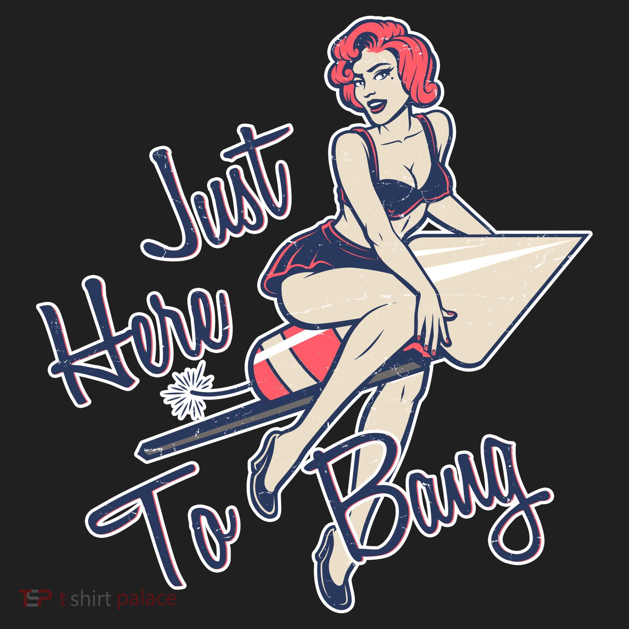 Retro Pin Up Just Here To Bang Hat