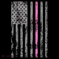 Retro Pink Thin Line Breast Cancer Awareness USA Flag Coffee Mug thumb 5