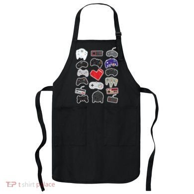 Retro Pixel Remote Love Apron