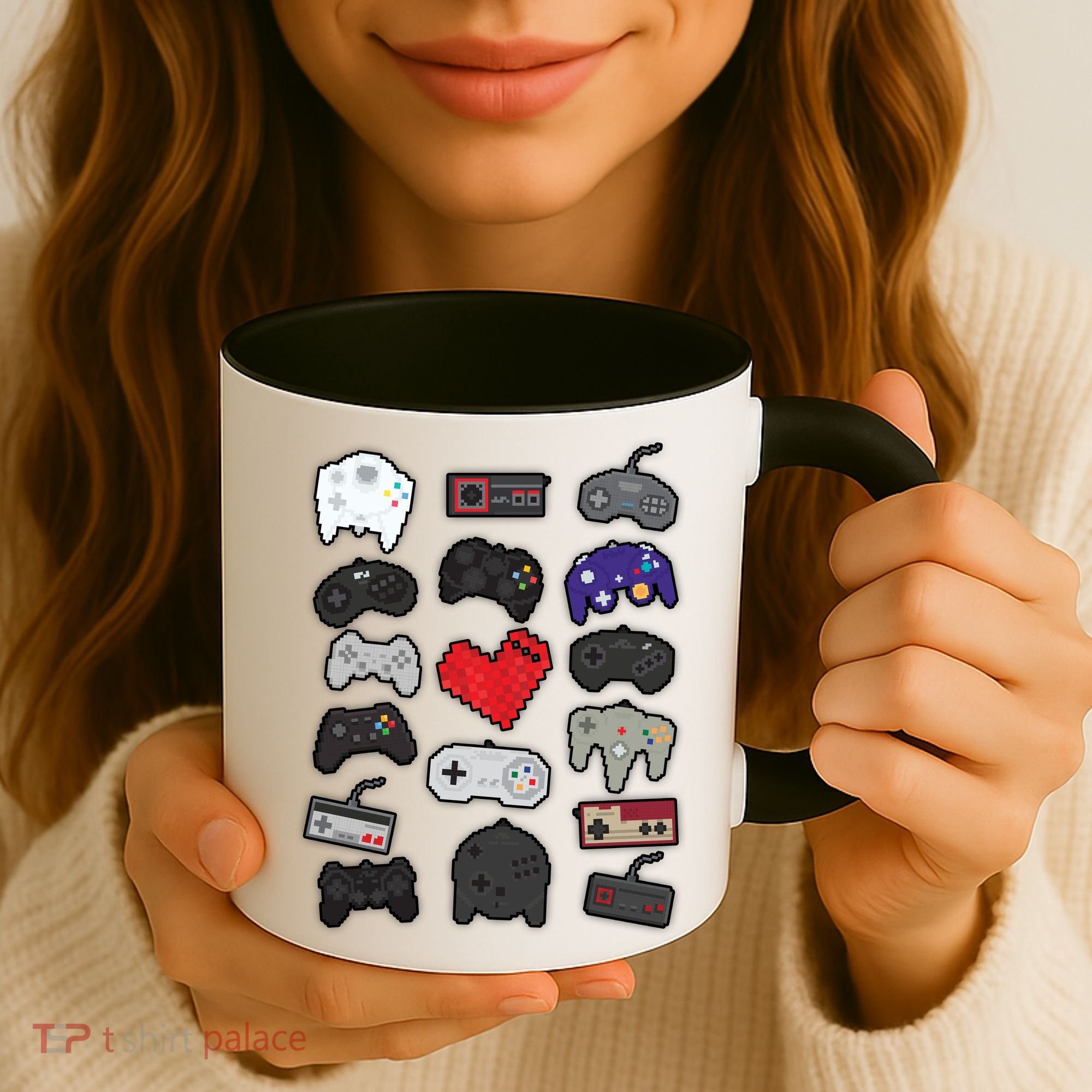 Retro Pixel Remote Love Coffee Mug