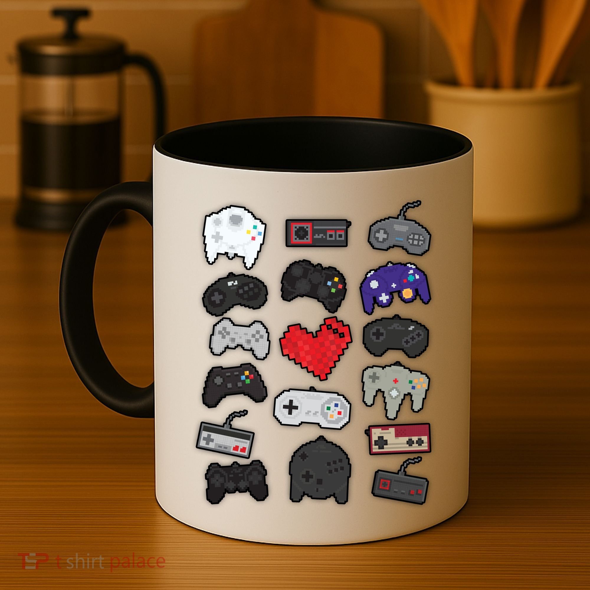 Retro Pixel Remote Love Coffee Mug
