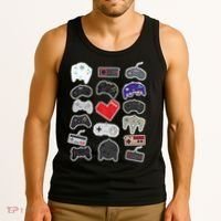 Retro Pixel Remote Love Tank Top thumb 3