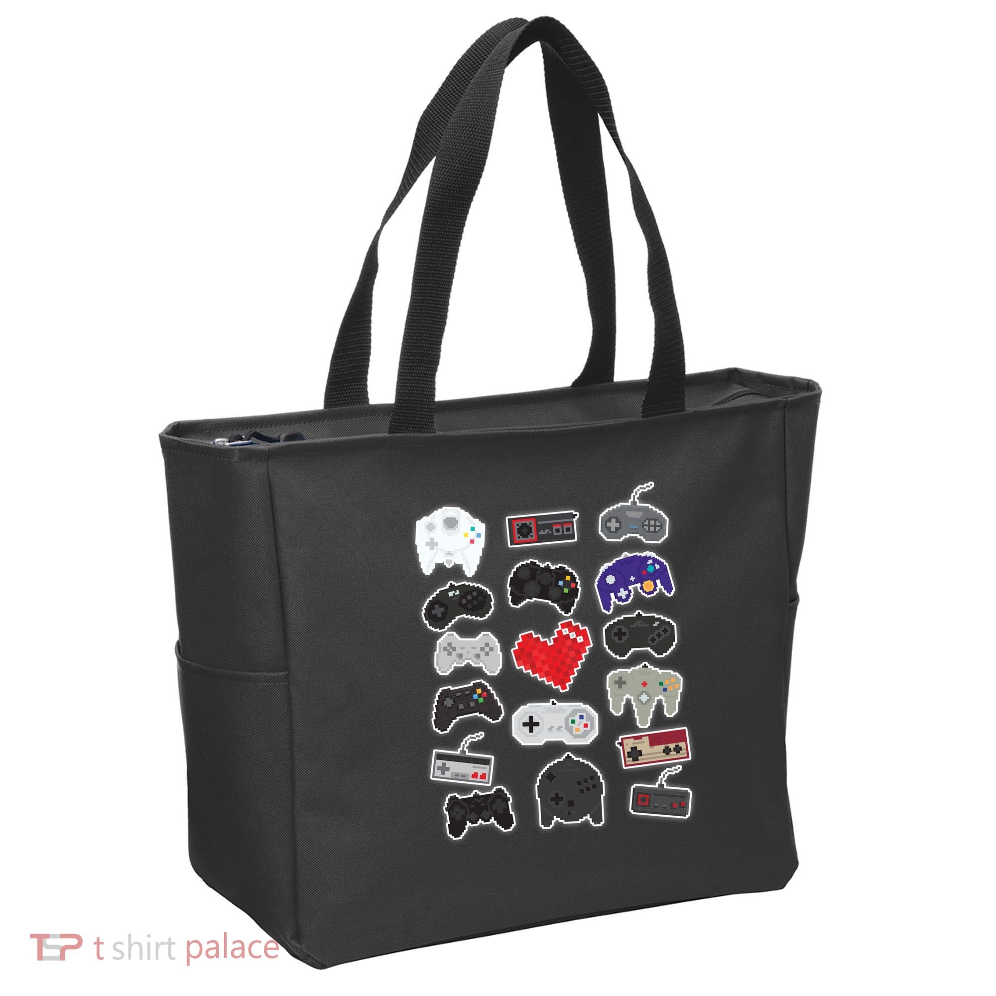 Retro Pixel Remote Love Tote Bag