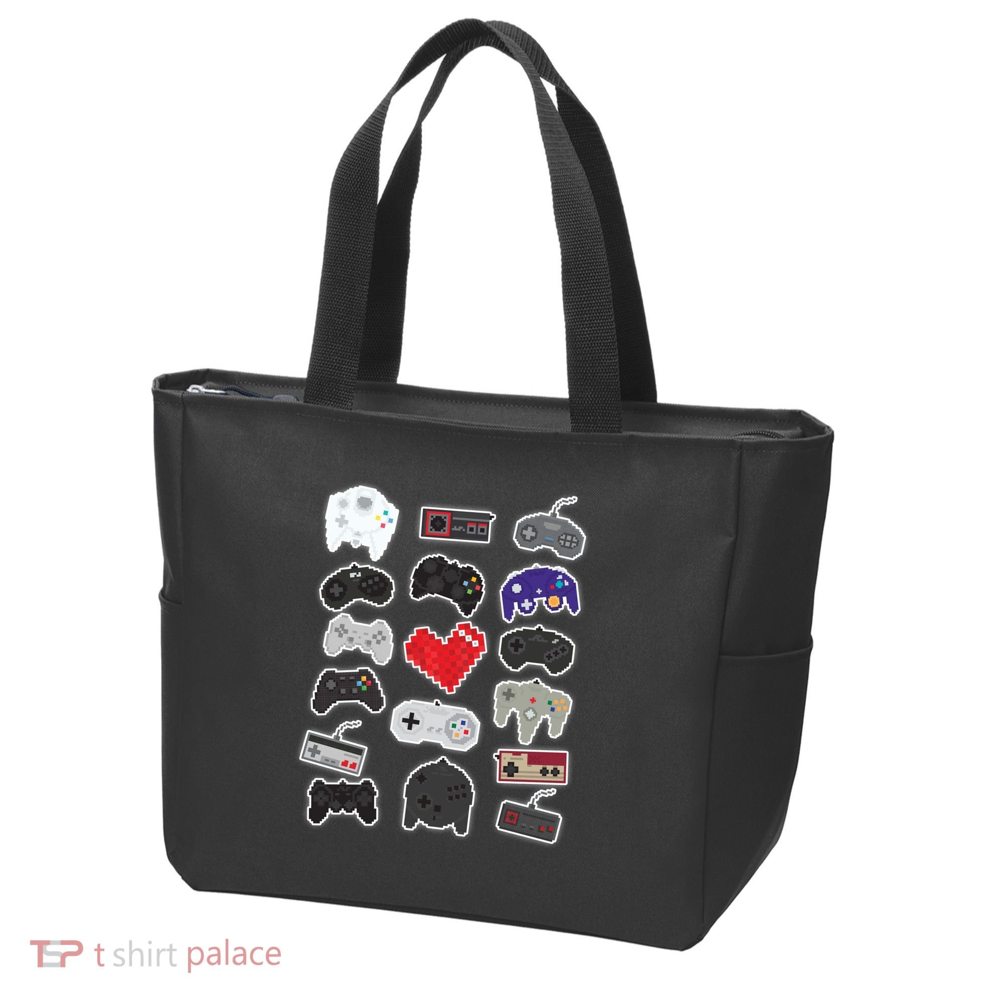 Retro Pixel Remote Love Tote Bag