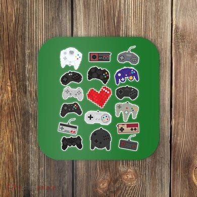 Retro Pixel Remote Love Coaster