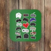 Retro Pixel Remote Love Coaster thumb 0