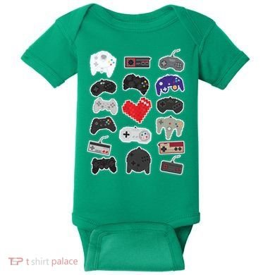 Retro Pixel Remote Love Baby Bodysuit