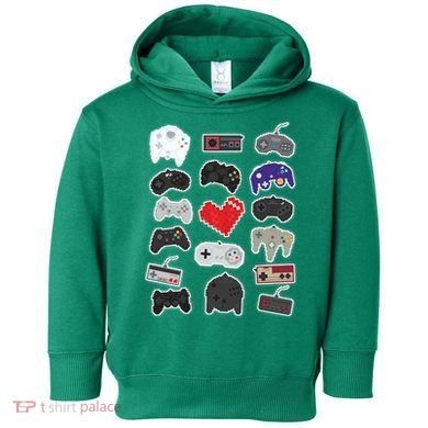 Retro Pixel Remote Love Toddler Hoodie